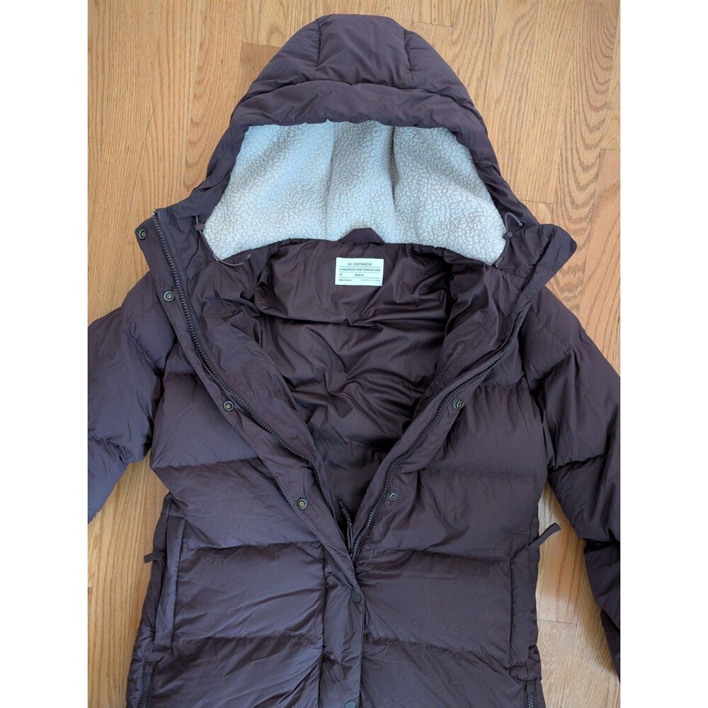 REI Co-op Norseland Goose Down Parka Puffer Jacket Womens M Sherpa Fleece Hood - Picture 6 of 15
